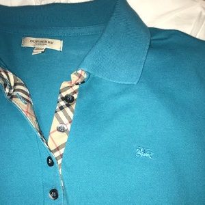 Blue Burberry Polo